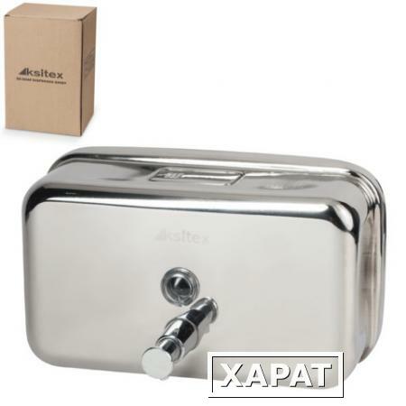 Фото Диспенсер для жидкого мыла KSITEX, наливной, нержавеющая сталь, зеркальный, 1,2 л