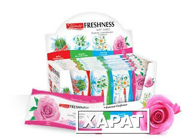 Фото Влажные салфетки для рук аромат Розы Tonic Freshness СТС Холдинг