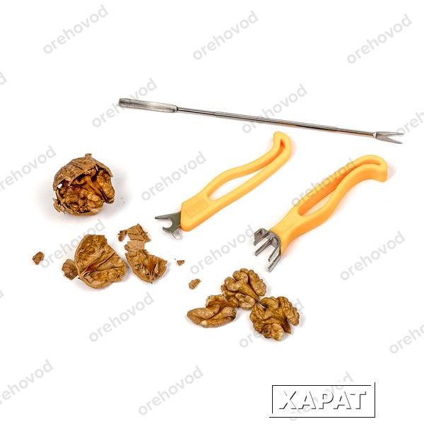 Фото Комплект для чистки грецкого ореха от скорлупы