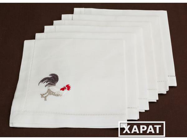 Фото Комплект салфеток из 6 шт. 40*40 см.100% хлопок. ручная вышивка. вьетнам Gree Textile (859-006)