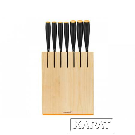 Фото Набор ножей 7 шт. с деревянным блоком Functional Form Fiskars (1014225)