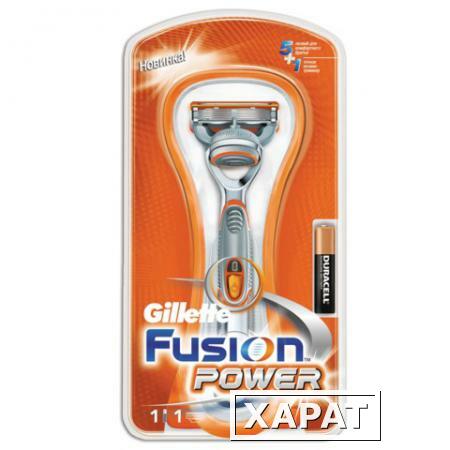 Фото Бритва GILLETTE (Жиллет) "Fusion Power", с 1 сменной кассетой, для мужчин