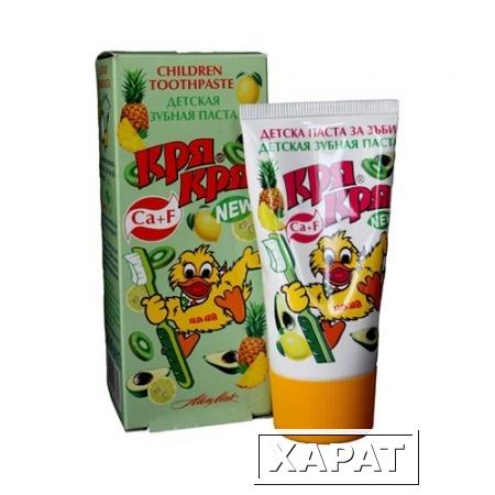 Фото Зубная паста Кря-Кря для детей с ароматом фруктов Ca+F Ален Мак 50 ml