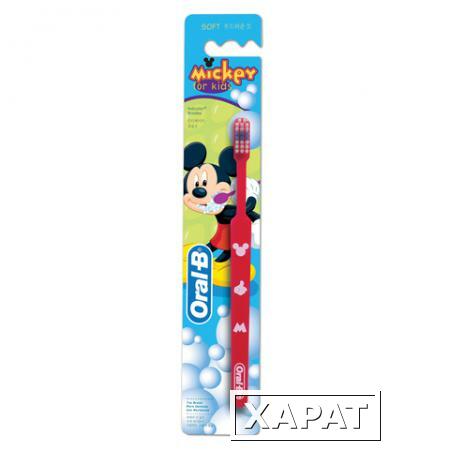 Фото Зубная щетка детская ORAL-B (Орал-Би) Kids "Mickey", для 2-4 лет, мягкая