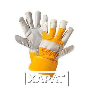 Фото Кожаные перчатки комбинированные утепленные Авангард-спецодежда Юкон 061894