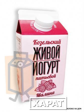 Фото Йогурт "Живой" малина 2,5% 450г пюр-пак (г. Козельск, Россия)