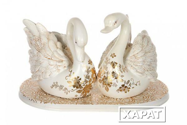 Фото Фигурка двойная "лебеди символ крепких отношений" 36 см Chaozhou Fountains&amp;statues (114-090)