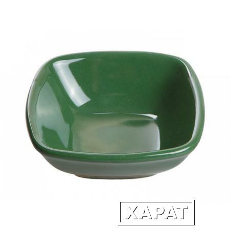 Фото Салатник керамический, 120 мм, квадратный, серия Анкара, зеленый, PERFECTO LINEA (18-814309)