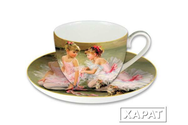 Фото Чашка с блюдцем Балерины, в подарочной упаковке Carmani ( CAR2-045-0213-AL )