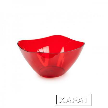 Фото Салатник Ice (Айс) 0,5 л, красный полупрозрачный, BEROSSI (Изделие из пластмассы. Литраж 0.5 литра) (ИК07912000)