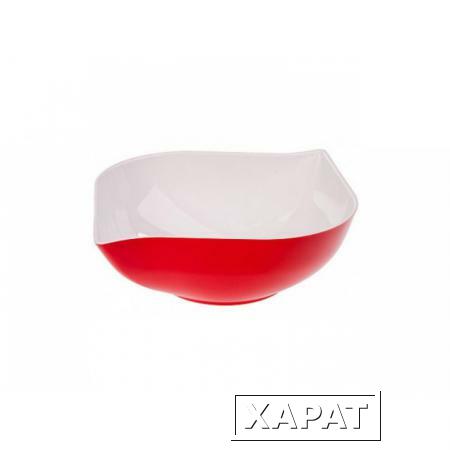 Фото Салатник двухцветный Estel (Эстель) 1,5 л, снежно-белый, красный полупрозрачный, BEROSSI (Литраж 1,5 литра) (ИК10612000)