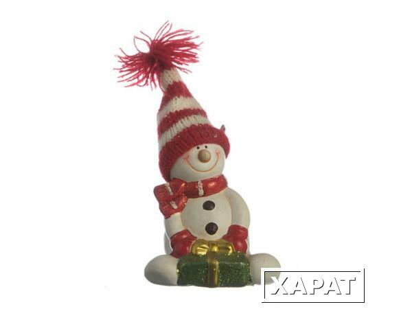 Фото Фигурка "снеговик" 7.2*6.2*8.6см Polite Crafts&amp;gifts (156-740)