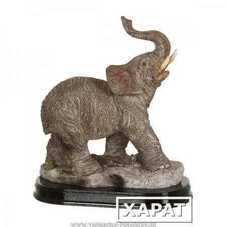 Фото Фигурка слон высота 19 см, цвет.упак.