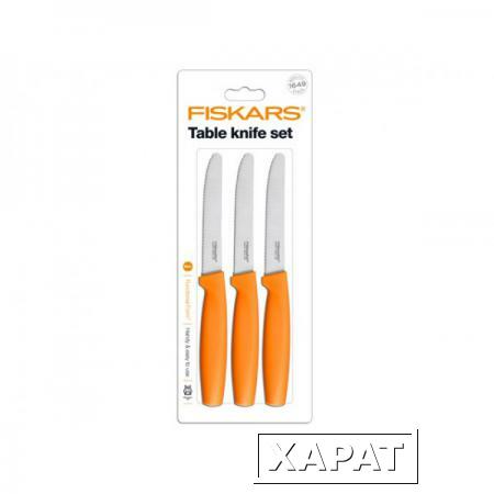 Фото Набор ножей столовых 3 шт. оранжевый Functional Form Fiskars (1014278) (FISKARS)