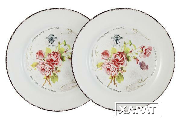 Фото Набор из 2-х обеденных тарелок Розы LF Ceramic ( LF-120E2257-4-AL )