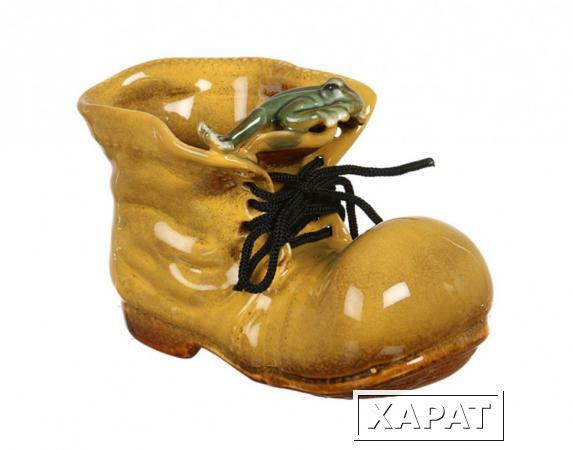 Фото Фигурка "ботинок с лягушкой" высота=9 см.длина=13 см. Hebei Grinding (180-066)