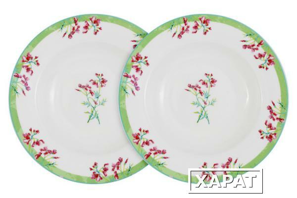 Фото Набор из 2-х суповых тарелок Цветущий горошек Primavera ( PF-15-029-5-AL )
