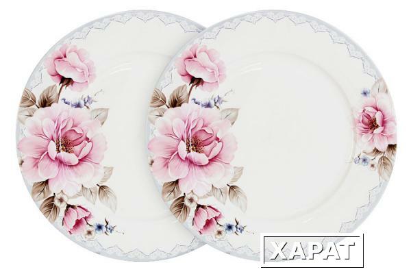Фото Набор из 2-х обеденных тарелок Розовый блюз Primavera ( PW-NBCP105-112-AL )