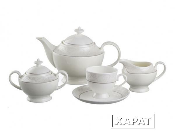 Фото Чайный сервиз на 6 персон 15 пр. 1350/200 мл. Porcelain Manufacturing (440-048)