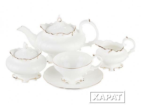 Фото Чайный сервиз на 6 персон 15 пр.800/250 мл. Porcelain Manufacturing (264-636)