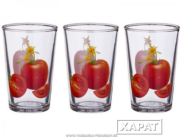 Фото Набор стаканов из 3 шт, томаты 200 мл,