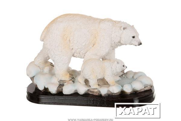 Фото Фигурка белый медведь длина 26 см, высота 17 см, цвет.карт.упак.