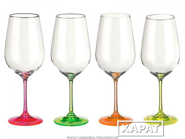 Фото Набор бокалов для вина из 4 шт neon 550 мл.