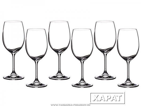 Фото Набор бокалов для вина из 6 шт. клара 350 мл.высота 20 см.