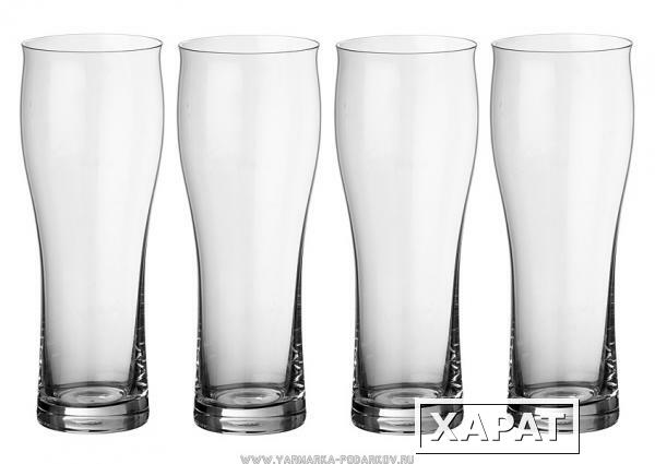 Фото Набор стаканов для пива из 4 шт, бар 300 мл, высота 19 см,