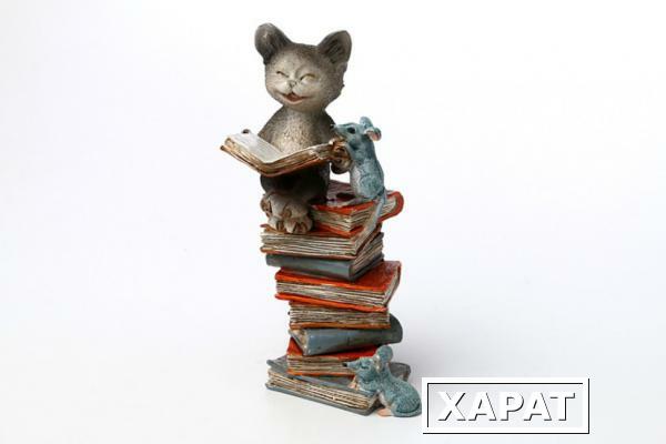 Фото Фигурка "кошка с мышкой" 8.5*6.5*15см Chaozhou Fountains&amp;statues (450-524)