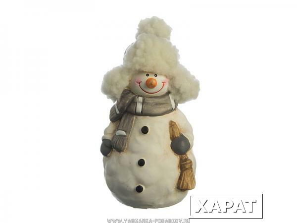 Фото Фигурка снеговик 6.6х6.6х12.5 см,