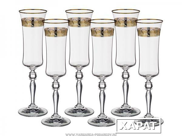 Фото Набор бокалов для шампанского из 6 шт, грейс 190 мл, .высота 24,5 см,