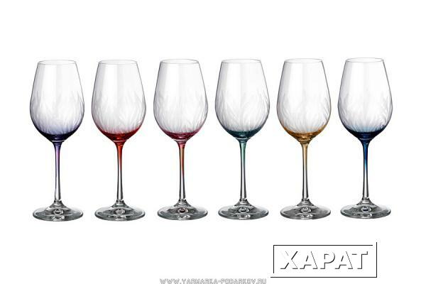 Фото Набор бокалов для вина из 6 шт, виола q8417 250 мл, высота 21 см,