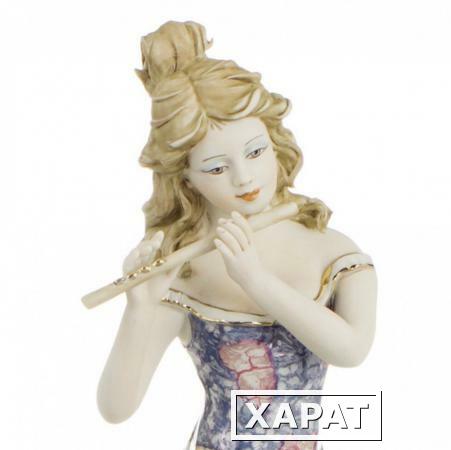 Фото Статуэтка декоративная "девушка с флейтой" высота=37 см. S.v. Di (282-101)