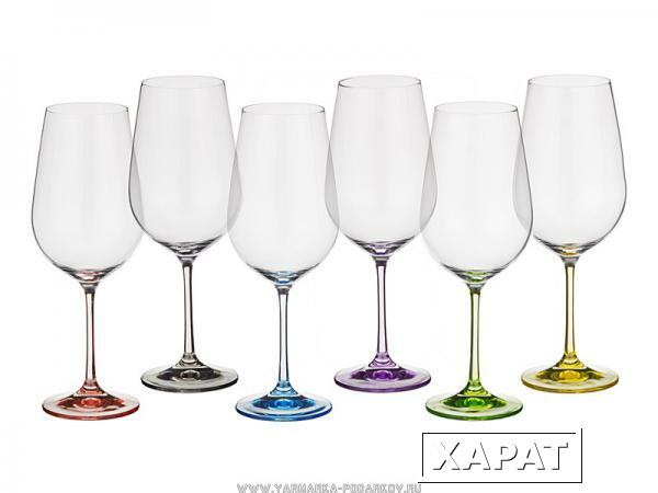 Фото Набор бокалов для вина из 6 шт, rainbow 550 мл,