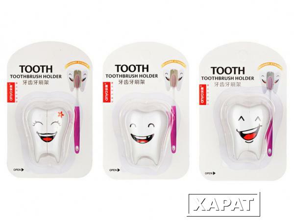 Фото Подставка для зубных щеток "зуб" 5*4*4 см. Ningbo Gold (143-137)
