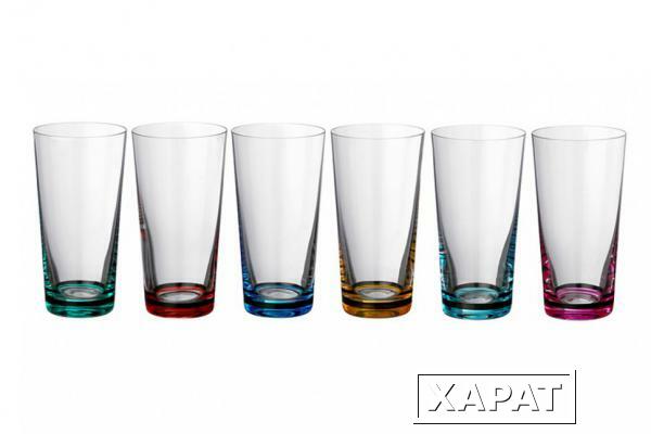 Фото Набор стаканов для воды из 6 шт."джайв пэйнтед" 400 мл.высота=15 см. Crystalex Cz (674-238)