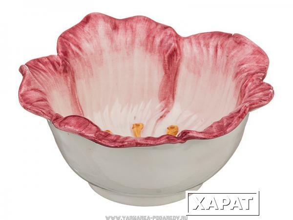 Фото Салатник цветок диаметр 12 см, розовый