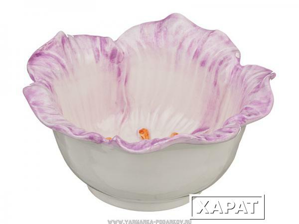 Фото Салатник цветок диаметр 12 см, фиолетовый