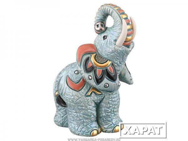 Фото Статуэтка декоративная слон высота 14 см,