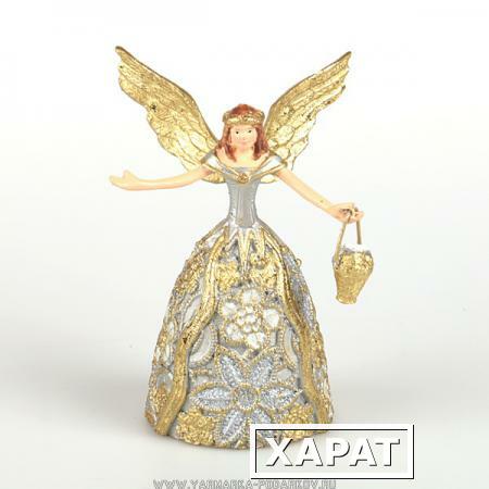 Фото Фигурка ангел с корзиной цветов 11 см, без упак.
