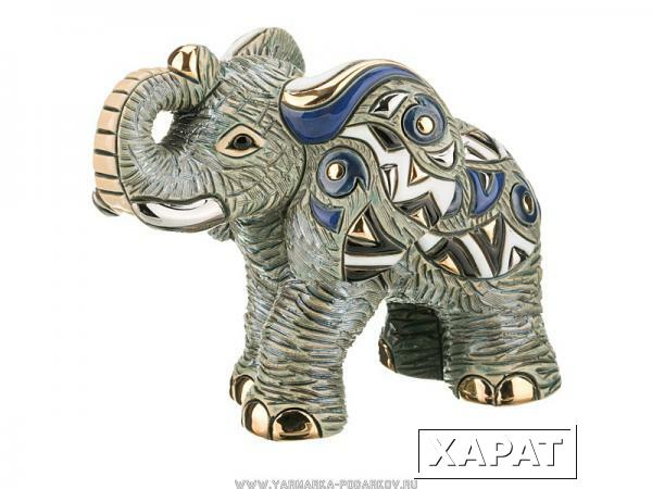 Фото Статуэтка декоративная африканский слон высота 14,5см, длина 19см