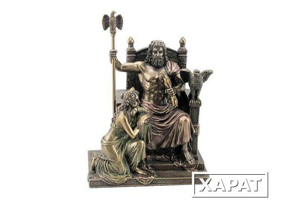 Фото Статуэтка Зевс и Гера на троне Veronese ( VWU76068A4AL )