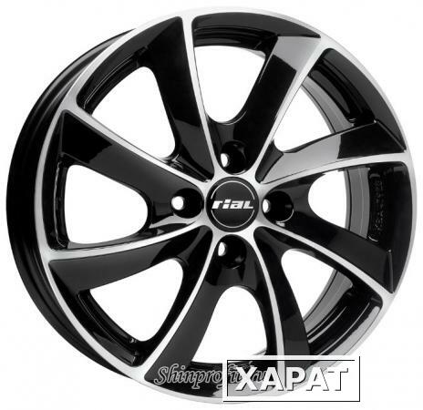 Фото RIAL Lugano 6.5x16/4x100 D63.3 ET48 Diamond Black Front Polished