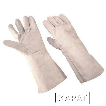 Фото Краги спилковые пятипалые (35см) (Перчатки, рукавицы, краги)