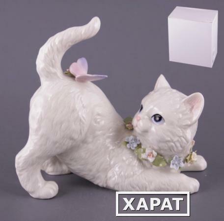 Фото Статуэтка "кошка"высота=18 см длина=20 см. Porcelain Manufacturing (461-052)
