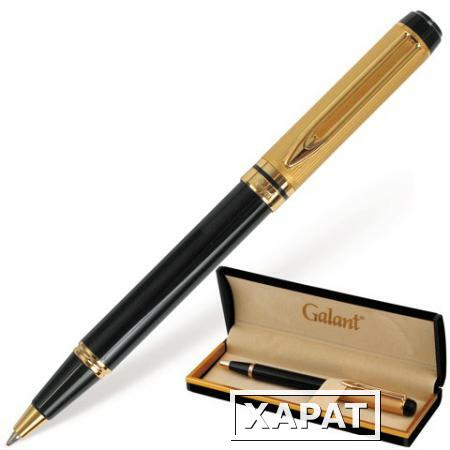 Фото Ручка шариковая GALANT "Classic", подарочная, корпус черный/золотистый, золотистые детали, синяя