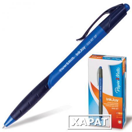 Фото Ручка шариковая PAPER MATE автоматическая "InkJoy 500 RT", корпус сине-черный, толщина письма 0,5 мм, синяя