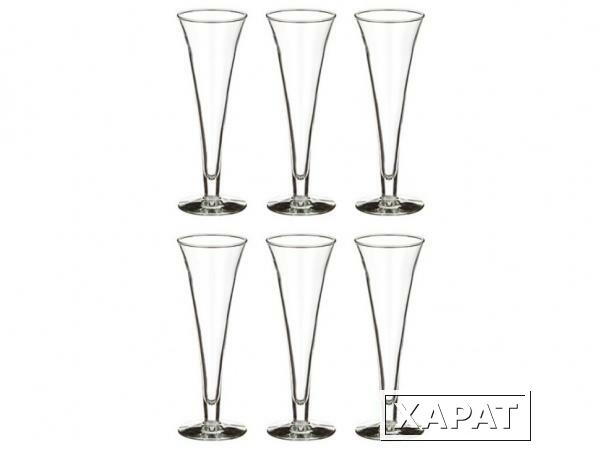 Фото Набор бокалов для шампанского из 6 шт. "royal" 160 мл. высота=20,1 см. Durobor Group (617-079)