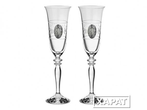 Фото Набор бокалов для шампанского из 2 шт."ангела" 150 мл. Cristalleria Acampora (307-030)
